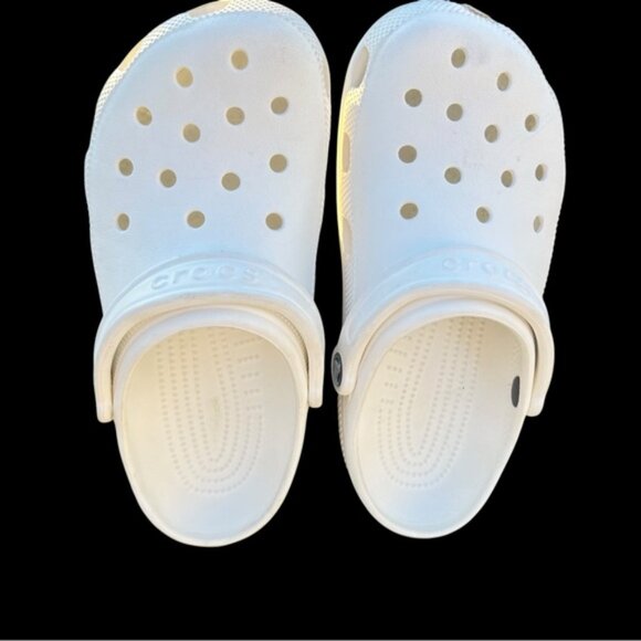 Crocs Womems Sz 8 Men’s Sz 6 White Comfortable Clog Slides - Picture 2 of 10
